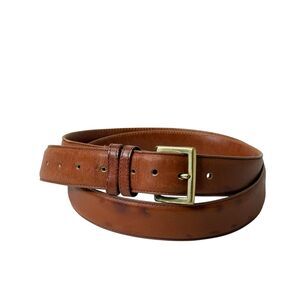VTG COACH Belt British Tan Glove Cowhide Leather Brass Buckle Men 44 USA 7600